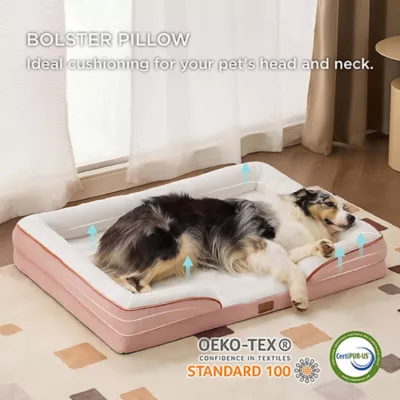 Bedsure® Orthopedic Bolster Dog Sofa Bed, Washable Large Dog Bed Waterproof - Image 3