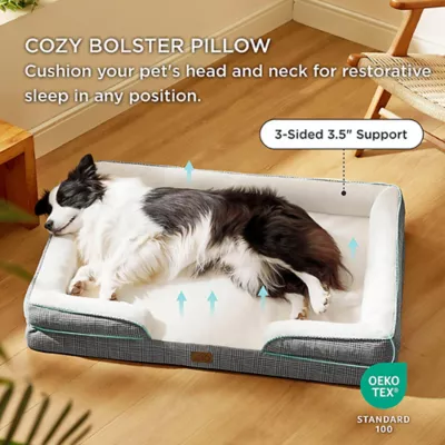 Bedsure® Orthopedic Bolster Dog Sofa Bed, Washable Large Dog Bed Waterproof - Image 3