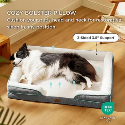 Bedsure® Orthopedic Bolster Dog Sofa Bed, Washable Large Dog Bed Waterproof - Image 3