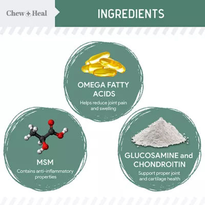 Chew + Heal Senior Advanced Hip + Joint Supplement Soft Chews for Dogs - Image 2