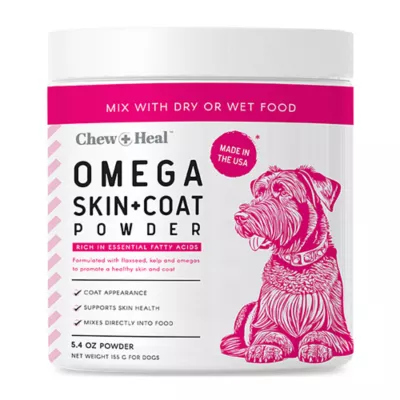 Chew + Heal Omega Skin + Coat Powder Supplement for Dogs - Image 1