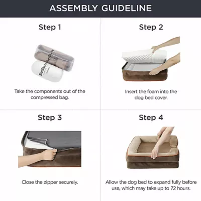 Bedsure® Orthopedic Bolster Dog Sofa Bed, Washable Large Dog Bed Waterproof - Image 3