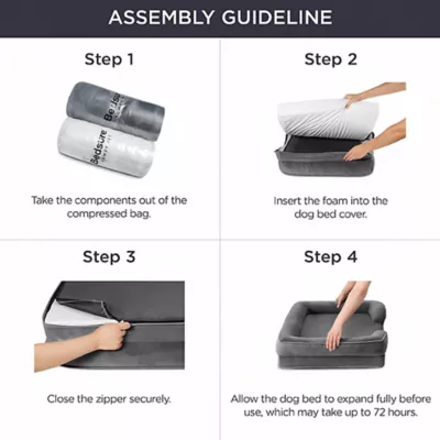 Bedsure® Orthopedic Bolster Dog Sofa Bed, Washable Large Dog Bed Waterproof - Image 5