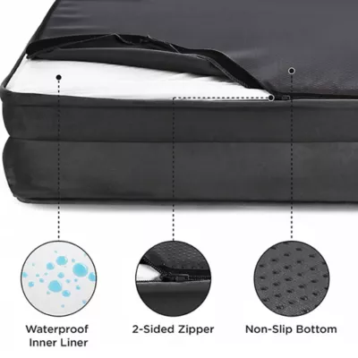 Bedsure® Orthopedic Bolster Dog Sofa Bed, Washable Large Dog Bed Waterproof - Image 2