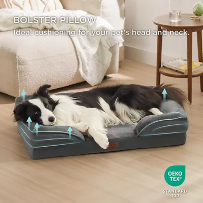 Bedsure® Orthopedic Bolster Dog Sofa Bed, Washable Large Dog Bed Waterproof - Image 3