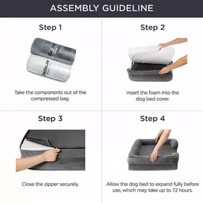 Bedsure® Orthopedic Bolster Dog Sofa Bed, Washable Large Dog Bed Waterproof - Image 5