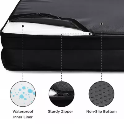 Bedsure® Orthopedic Bolster Dog Sofa Bed, Washable Large Dog Bed Waterproof - Image 2