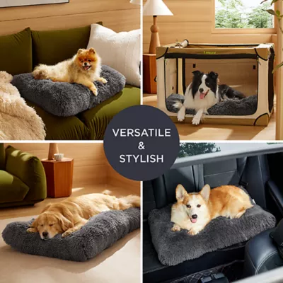 Product Bedsure® Pliush Calming Crate Dog Bed, Washable