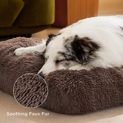 Product Bedsure® Plush Calming Crate Dog Bed, Washable