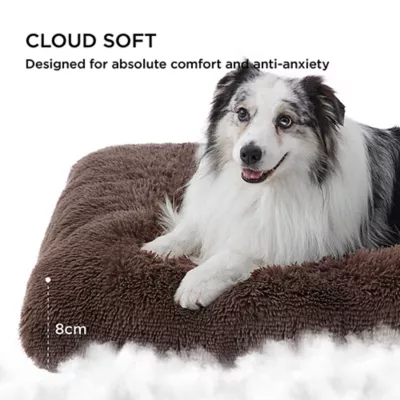 Product Bedsure® Plush Calming Crate Dog Bed, Washable