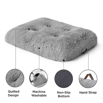 Product Bedsure® Plush Calming Crate Dog Bed, Washable
