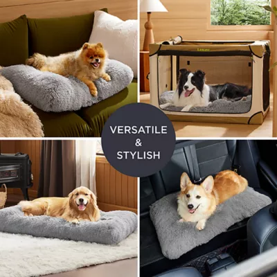 Product Bedsure® Plush Calming Crate Dog Bed, Washable