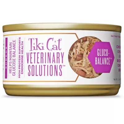 Tiki Cat Veterinary Solutions Gluco-Balance Wet Cat Food - Chicken & Chicken Liver, Shreds - Image 1