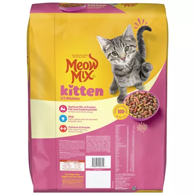 Meow Mix® Kitten Li'l Nibbles® Dry Cat Food - Chicken,Turkey,Salmon,Ocean Fish - Image 2