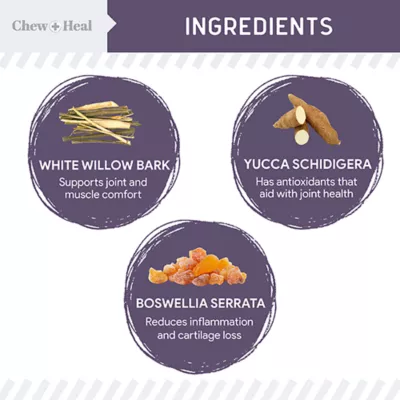 Product Chew + Heal Senior Advanced Mobility + Vitality Flavored Supplement Tablets for Dogs