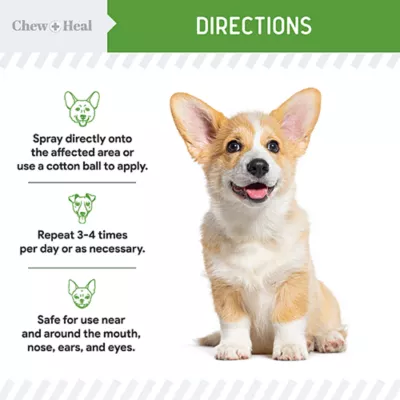 Product Chew + Heal Wounds + Sores HOCL Wound Care Spray for Dogs and Cats