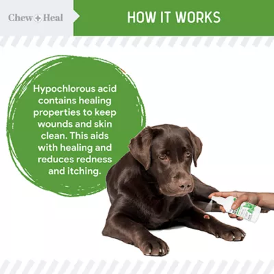 Product Chew + Heal Wounds + Sores HOCL Wound Care Spray for Dogs and Cats