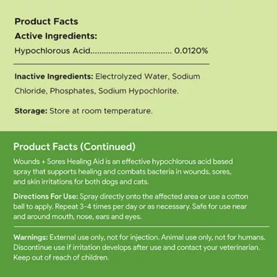 Product Chew + Heal Wounds + Sores HOCL Wound Care Spray for Dogs and Cats