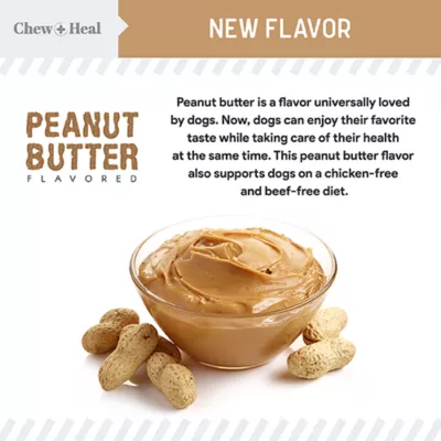 Product Chew + Heal Anxiety + Stress Calming Supplement Peanut Butter Flavor Soft Chews for Dogs
