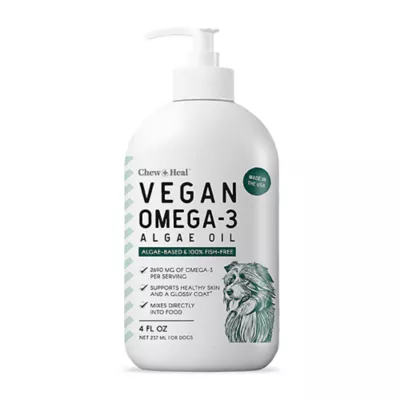 Chew + Heal Vegan Omega 3 Algae Oil for Dogs - Image 1