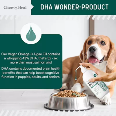 Chew + Heal Vegan Omega 3 Algae Oil for Dogs - Image 4