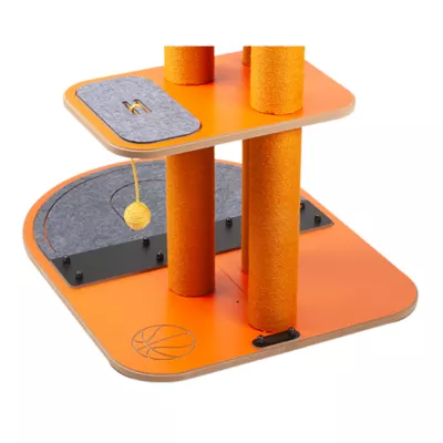 Product New Age Pet® Purr Play Multi_Level Cat Tree with Basketball Hoop & Scratcher