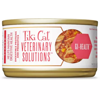 Tiki Cat Veterinary Solutions GI-Health Wet Cat Food - Tuna, Seabass & Pumpkin in Tuna Broth, Flaked - Image 1