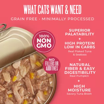 Tiki Cat Veterinary Solutions GI-Health Wet Cat Food - Tuna, Seabass & Pumpkin in Tuna Broth, Flaked - Image 4