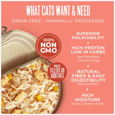 Tiki Cat Veterinary Solutions GI-Health Wet Cat Food - Chicken, Egg & Pumpkin, Shreds - Image 4