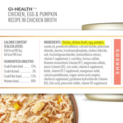 Tiki Cat Veterinary Solutions GI-Health Wet Cat Food - Chicken, Egg & Pumpkin, Shreds - Image 5