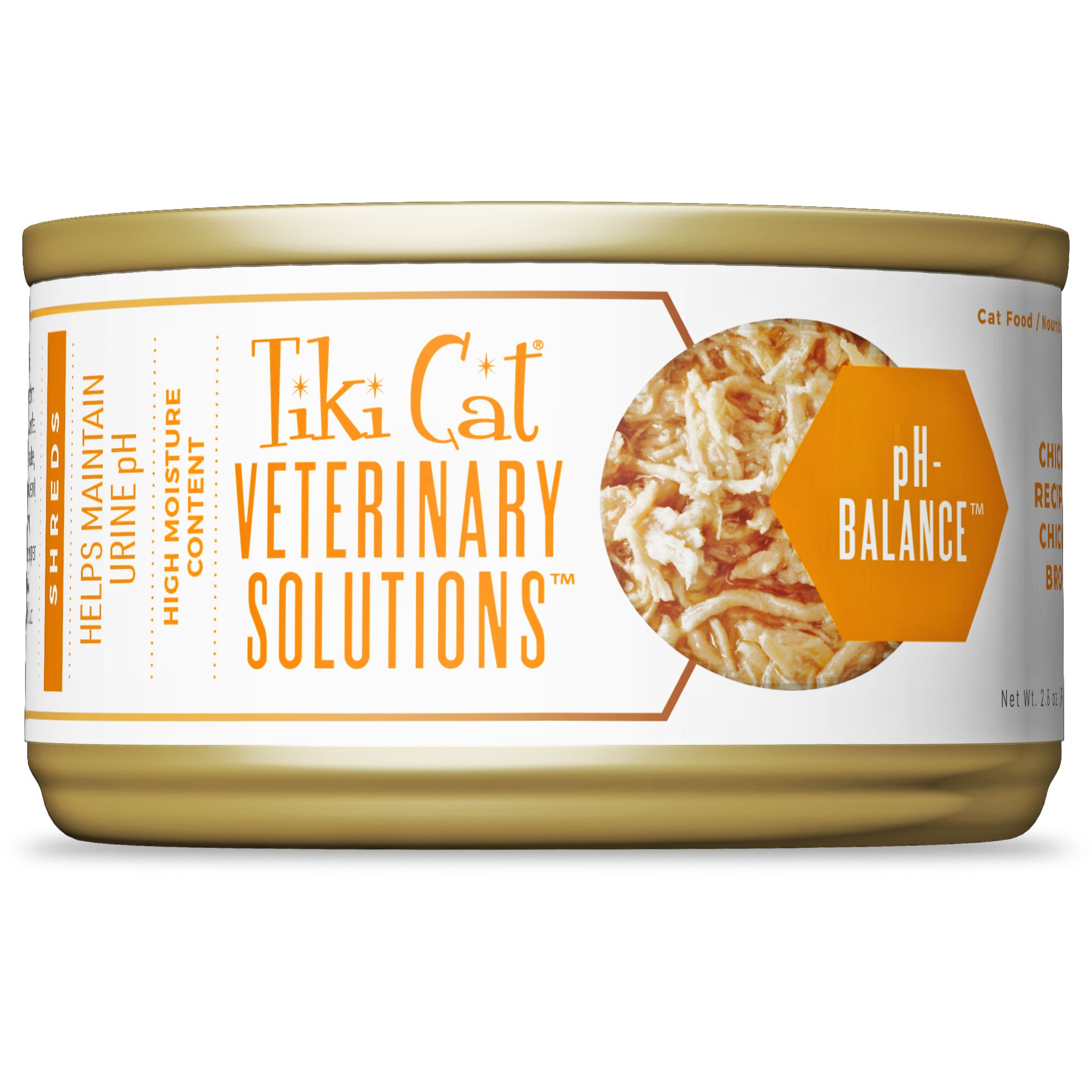 Tiki Cat Veterinary Solutions pH-Balance Wet Cat Food - Chicken in Chicken Broth, Shreds by Tiki Cat