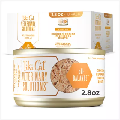 Tiki Cat Veterinary Solutions pH-Balance Wet Cat Food - Chicken in Chicken Broth, Shreds - Image 1