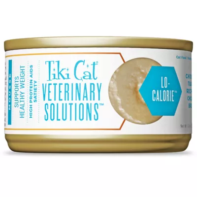 Tiki Cat Veterinary Solution LO-Calorie Wet Cat Food - Chicken & Tilapia in Chicken Broth, Mousse - Image 1