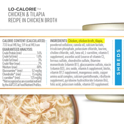 Tiki Cat Veterinary Solutions LO-Calorie Wet Cat Food - Chicken & Tilapia in Chicken Broth, Shreds - Image 5
