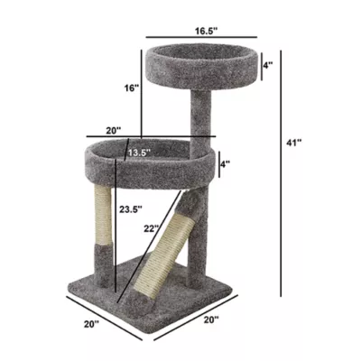 Product Prestige Dark Grey Cat Scratching Tree # 41"