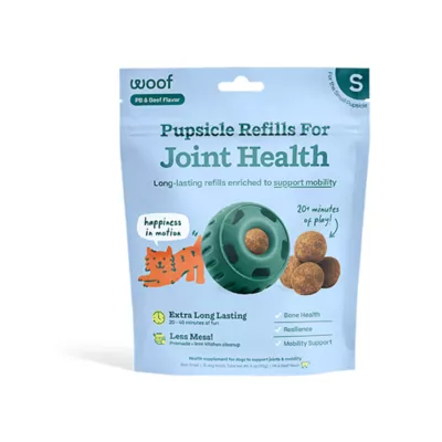 WOOF Dog Hip & Joint Health Pupsicle Pops Refill - Sizes Small, Large and XL - 10, 7 or 5 Count - Image 1