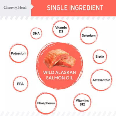 Chew + Heal MSC-Certified Sustainable Wild-Caught Alaskan Salmon Oil with Pump - Image 2
