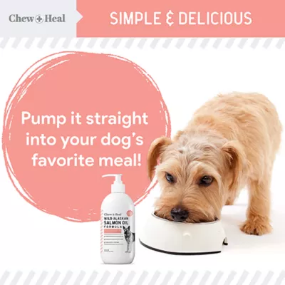 Product Chew + Heal MSC-Certified Sustainable Wild-Caught Alaskan Salmon Oil with Pump