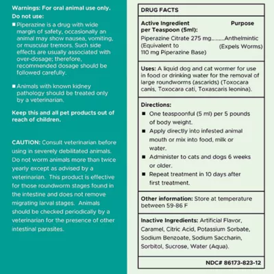 Chew + Heal Stop the Worms Liquid Roundworm Treatment for Puppies & Kittens - Image 5