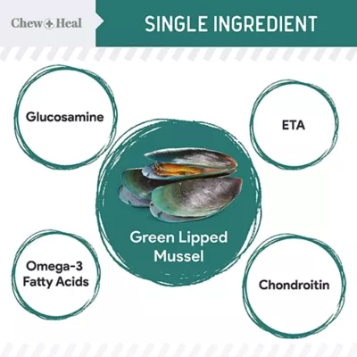 Product Chew + Heal Single Ingredient Green Lipped Mussel Powder for Dogs