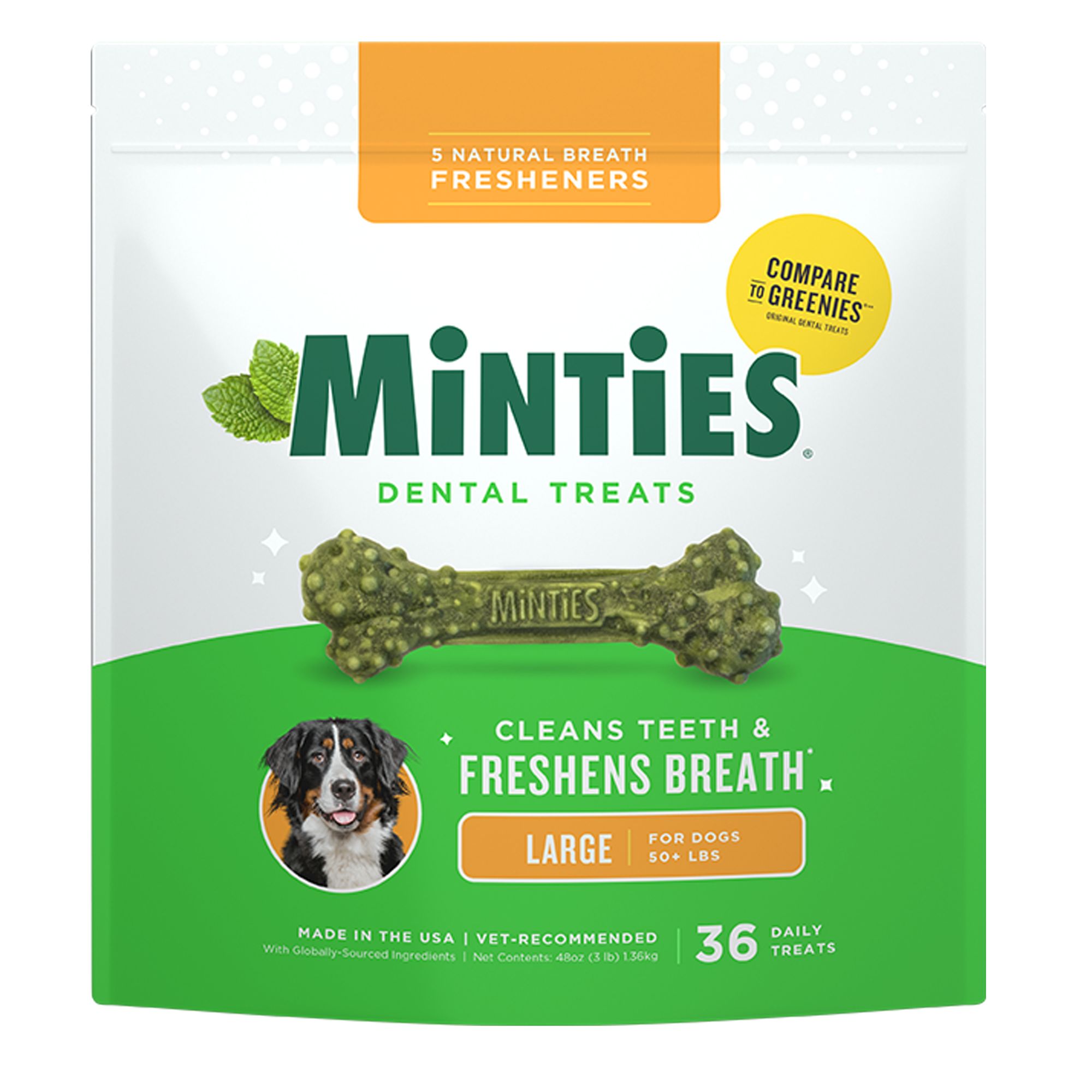 Minties Dental All Life Stages Dog Treats - 48 oz by Minties