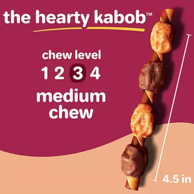 Product Hartz Oinkies Hearty Kabobs Rawhide-Free All Life Stages Dog Chew - Chicken & Duck 18 ct 9 oz