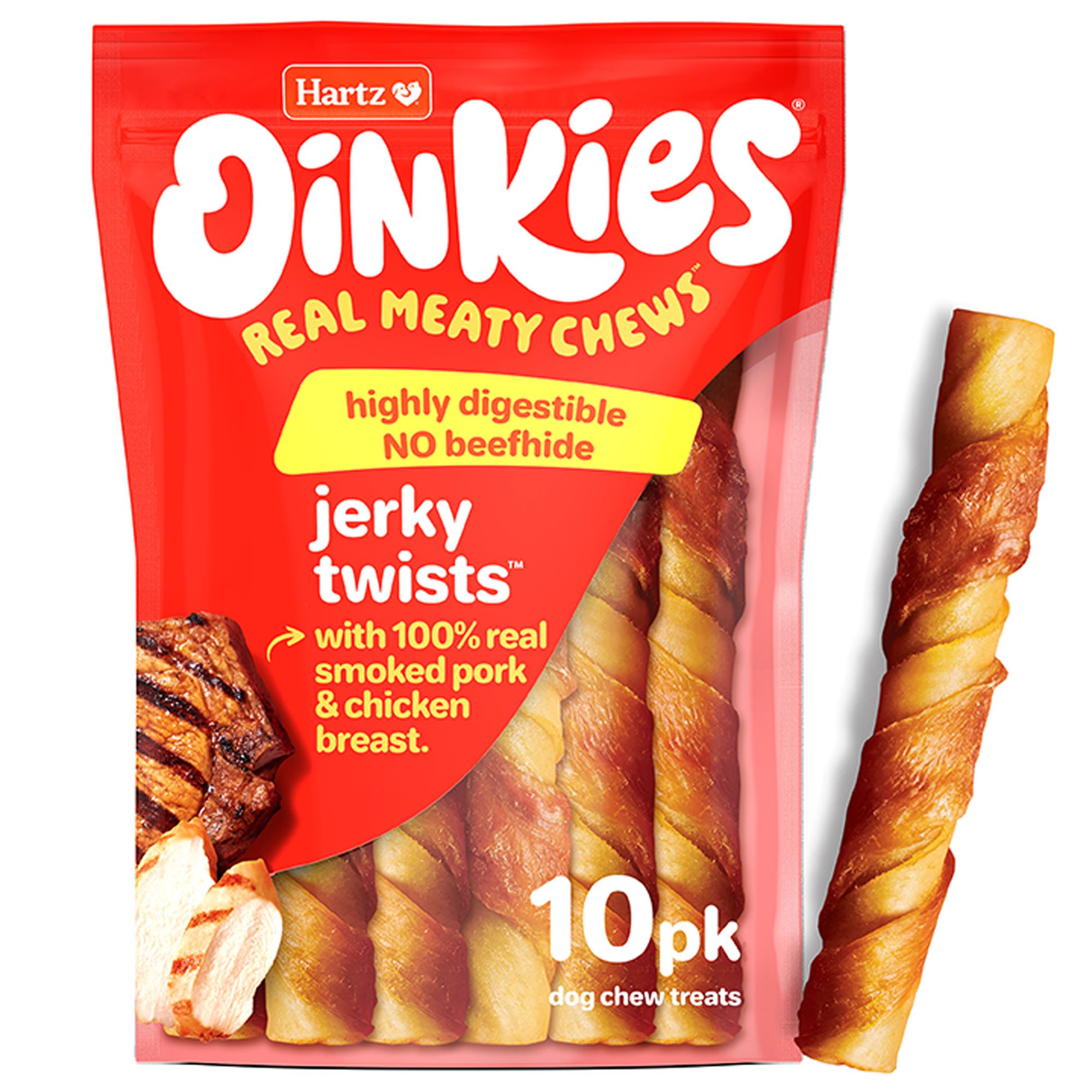 Hartz Oinkies Chicken Wrapped Rawhide-Free All Life Stages Dog Chew by Hartz
