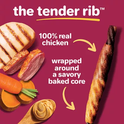 Product Hartz Oinkies Tender Ribs Rawhide-Free All Life Stages Dog Chew - Chicken & Duck 22 ct 9 oz