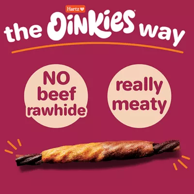 Product Hartz Oinkies Tender Ribs Rawhide-Free All Life Stages Dog Chew - Chicken & Duck 22 ct 9 oz