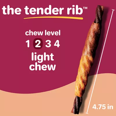 Product Hartz Oinkies Tender Ribs Rawhide-Free All Life Stages Dog Chew - Chicken & Duck 22 ct 9 oz