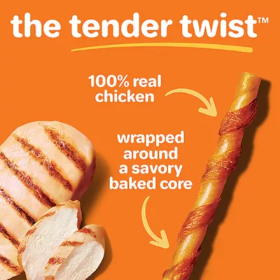 Product Hartz Oinkies Tender Twists Rawhide-Free All Life Stages Dog Chews - Chicken