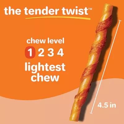 Product Hartz Oinkies Tender Twists Rawhide-Free All Life Stages Dog Chews - Chicken