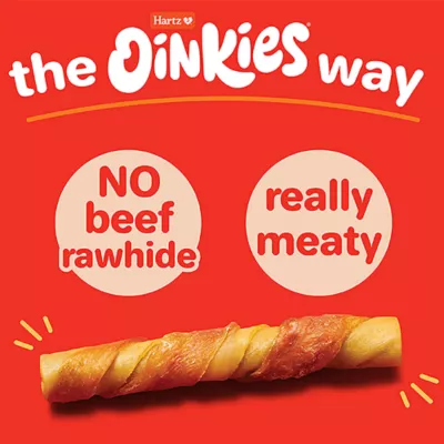 Product Hartz Oinkies Chicken Wrapped Rawhide-Free All Life Stages Dog Chew