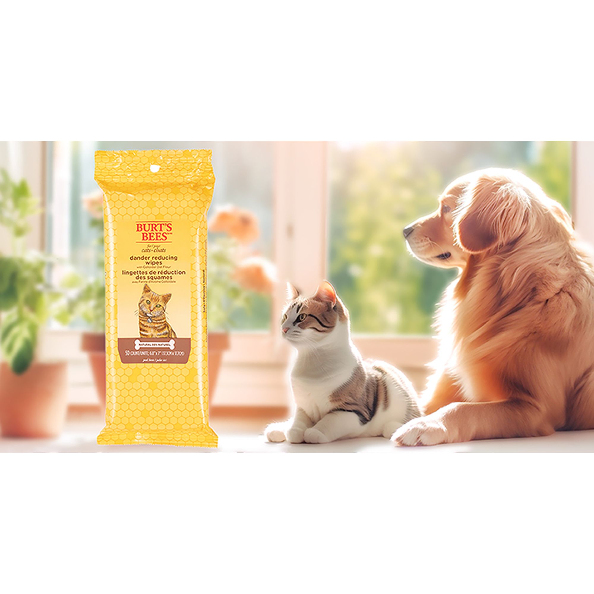 Burt's Bees® Dander Reducing Cat Wipes for Allergy Relief - 50 Count - thumbnail 4